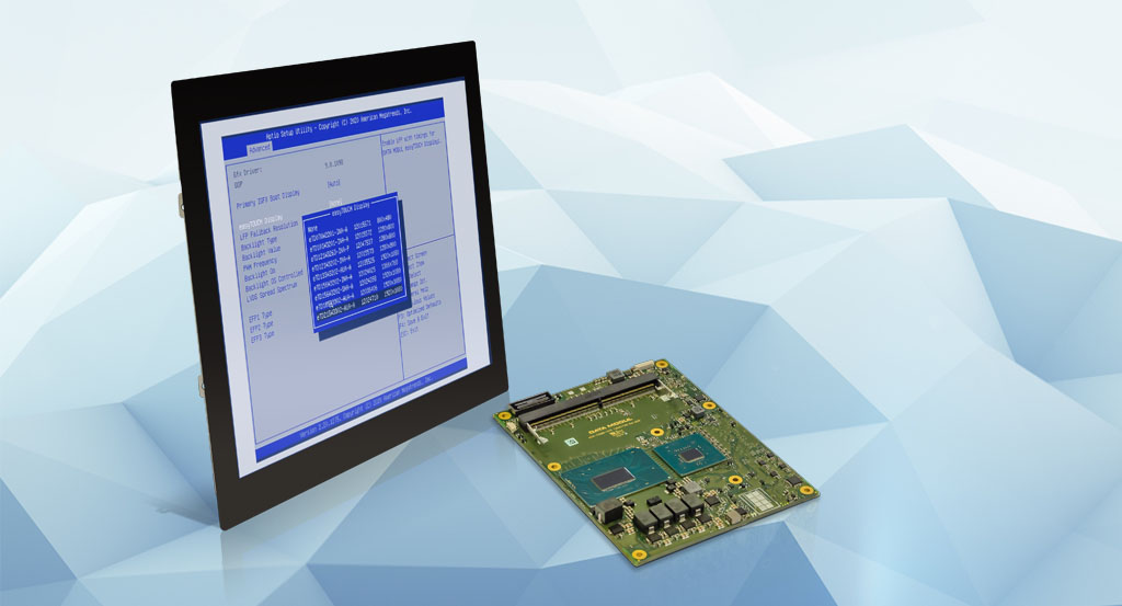 Integration of panel timings in the BIOS of our embedded products