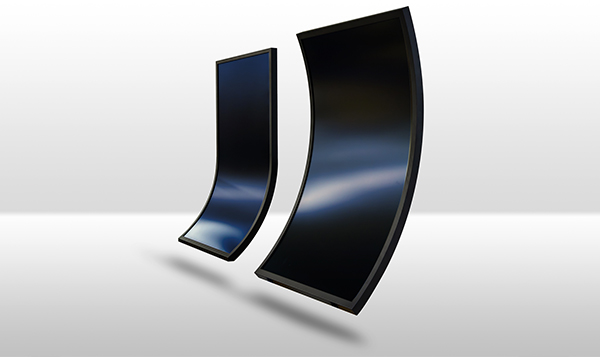 Radius of curvature of curved displays