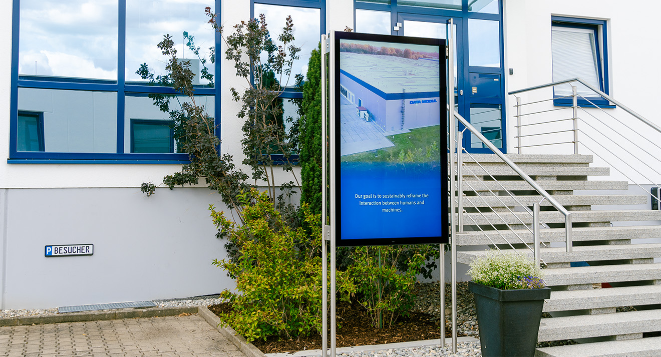 75&quot; outdoor signage monitor at the Weikersheim site