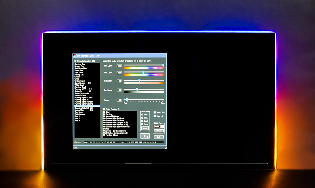 27 inch monitor with led lighting concept